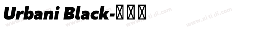 Urbani Black字体转换 Urbani Black字体转换